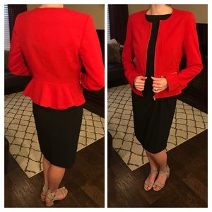 Bright red Calvin Klein blazer
